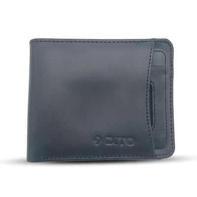 Dito Multi Slot Black Bifold Wallet (Pure Cow Leather)