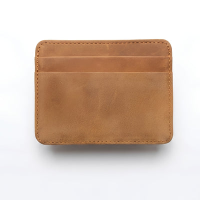 Dito Camel Double side Card Hollder (Pure Leather)
