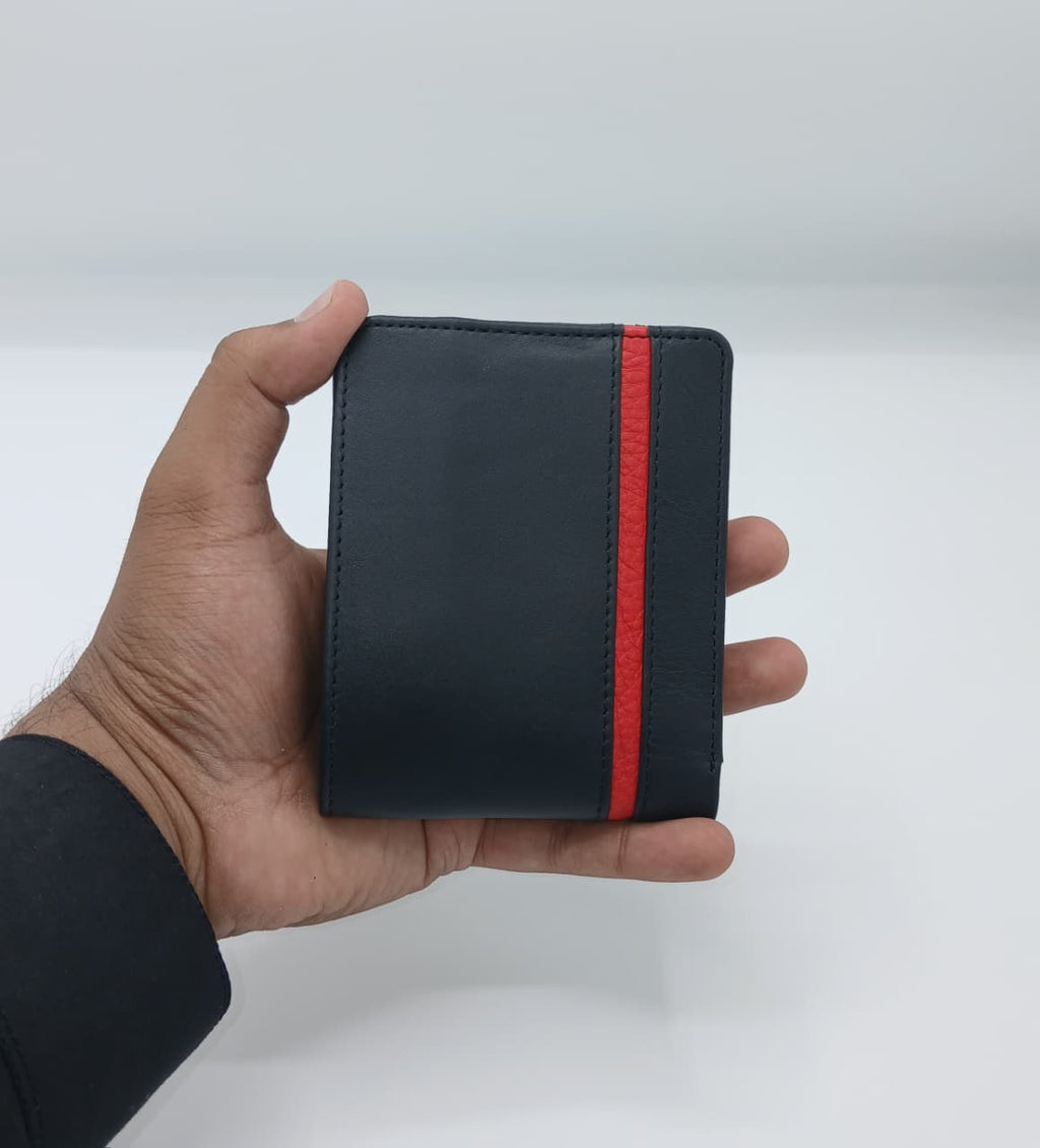 Dito Dotted Red Bifold Wallet (Pure Cow Leather)