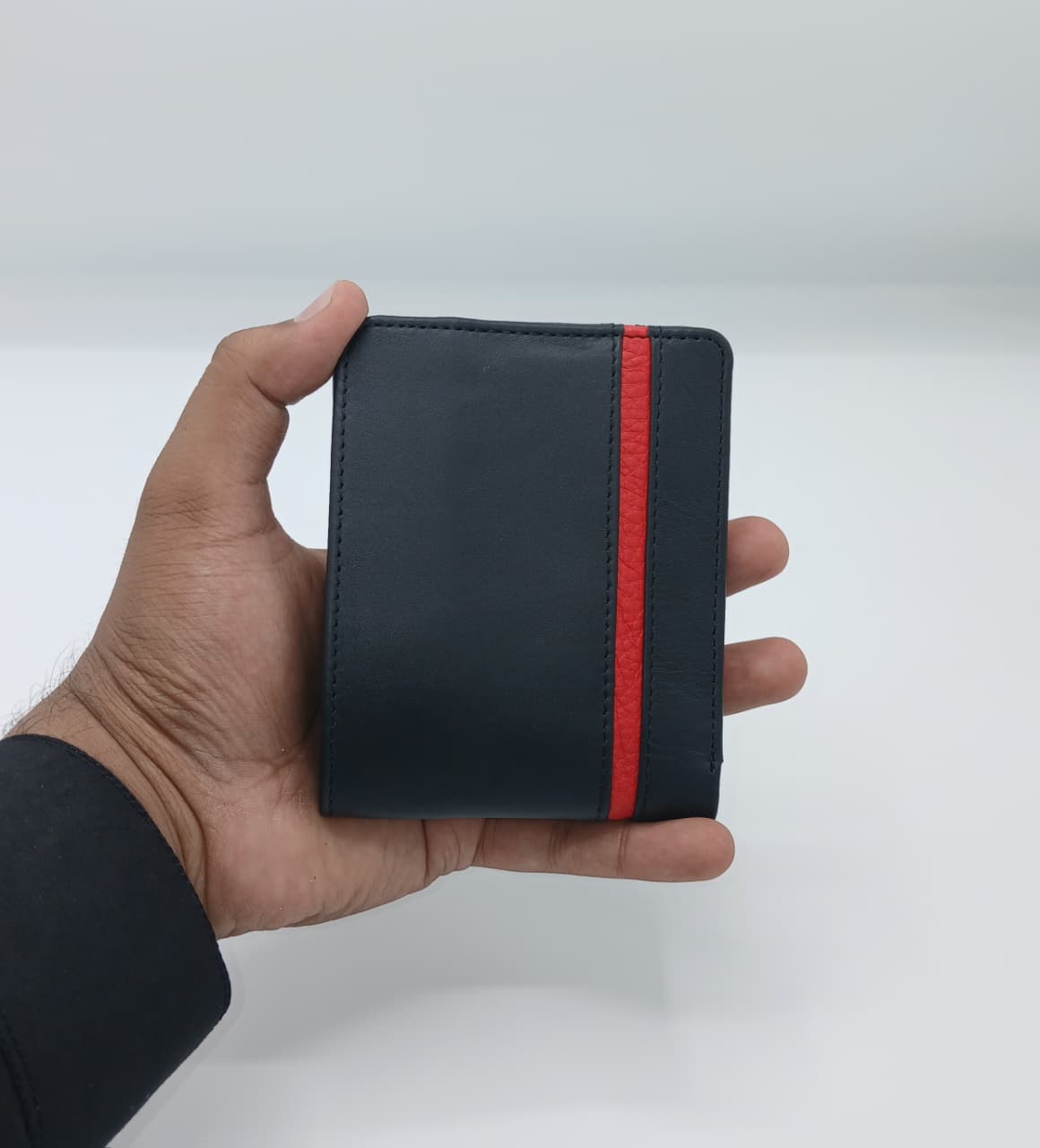 Dito Dotted Red Bifold Wallet (Pure Cow Leather)