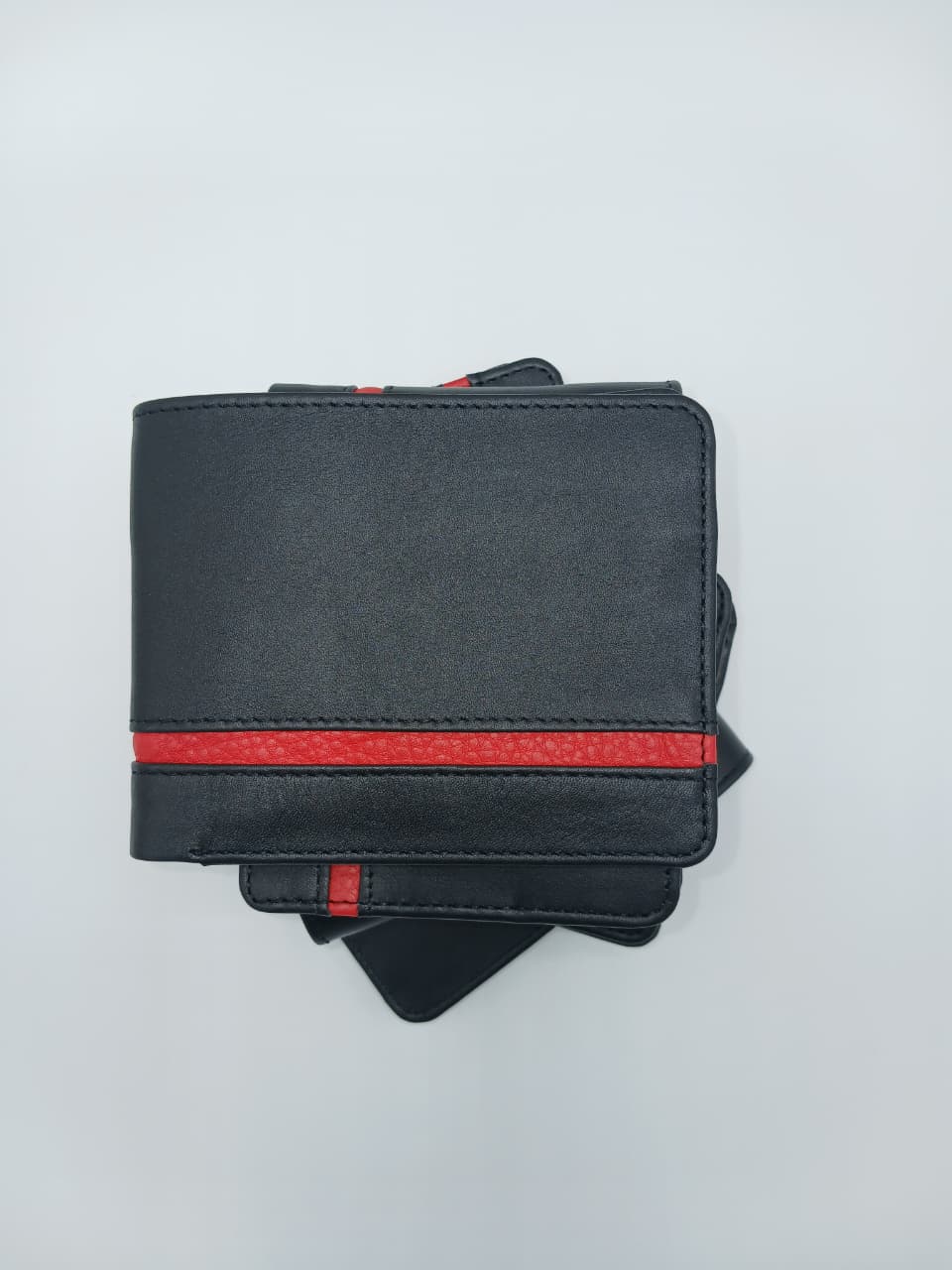 Dito Dotted Red Bifold Wallet (Pure Cow Leather)
