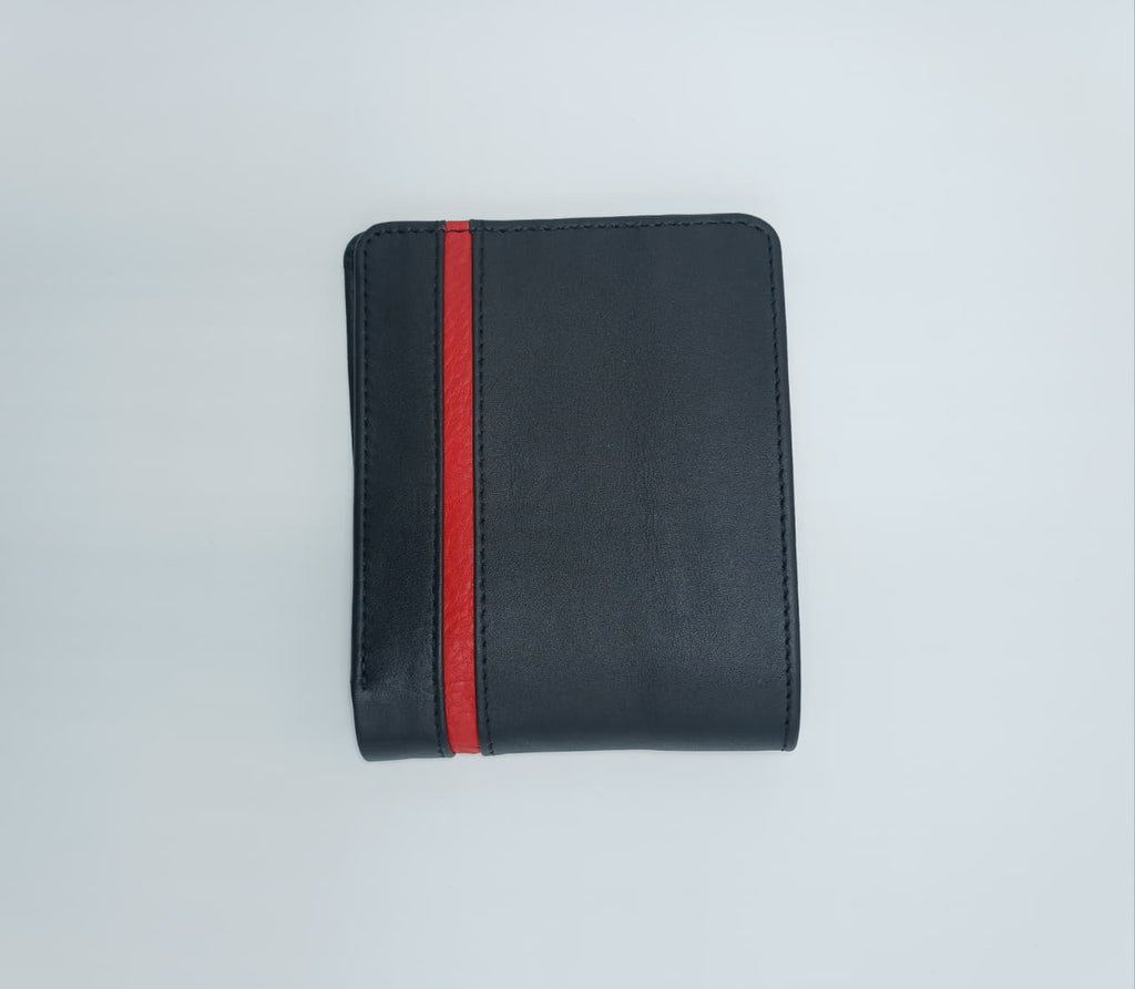 Dito Dotted Red Bifold Wallet (Pure Cow Leather)