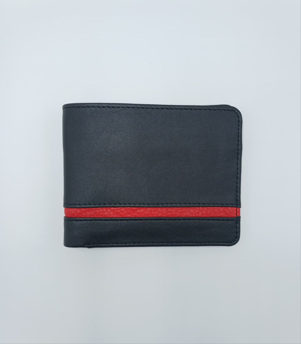 Dito Dotted Red Bifold Wallet (Pure Cow Leather)