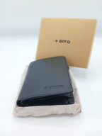 Dito Ultra Black Bifold Wallet (Pure Cow Leather)