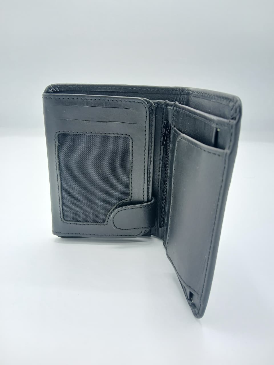 Dito Ultra Black Bifold Wallet (Pure Cow Leather)