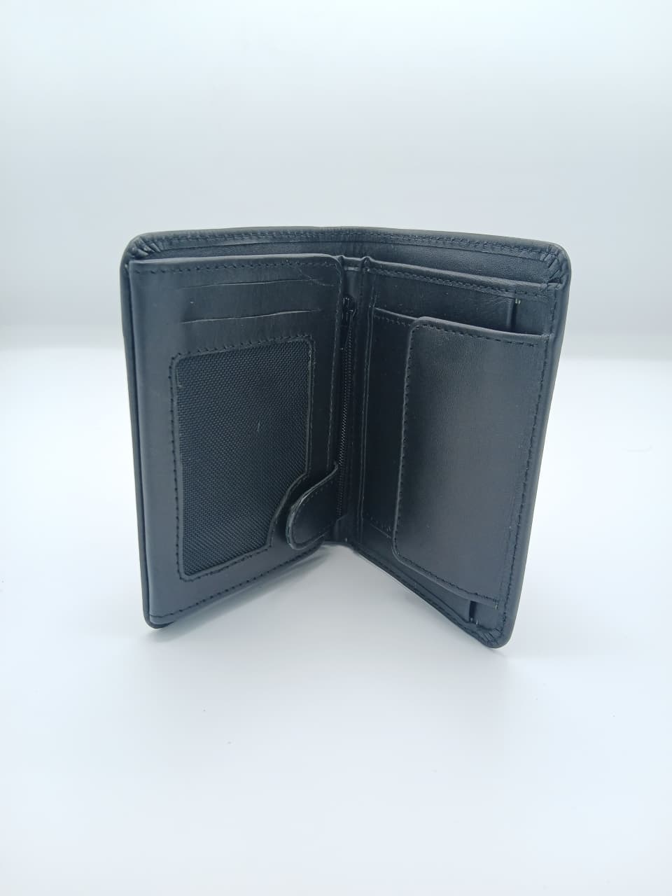 Dito Ultra Black Bifold Wallet (Pure Cow Leather)