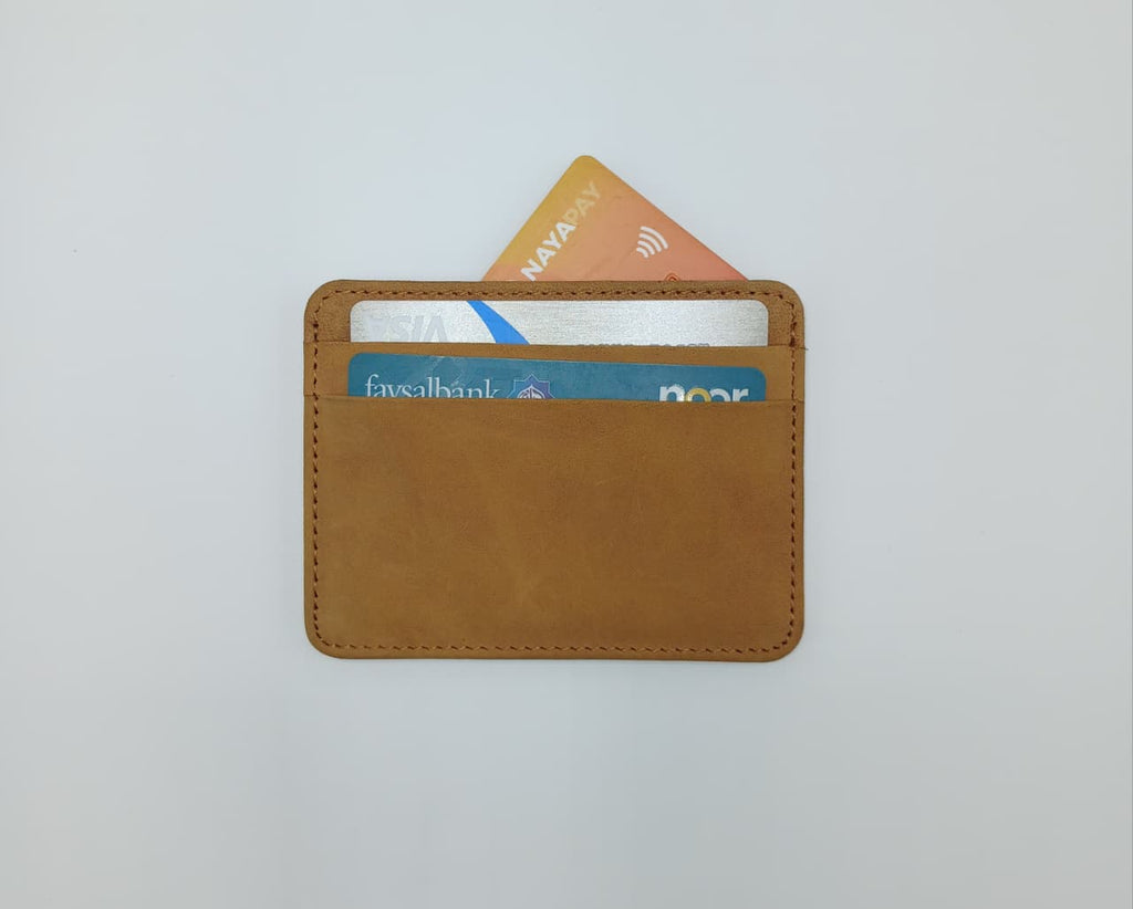 Dito Camel Double side Card Hollder (Pure Leather)
