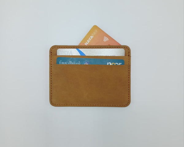 Dito Camel Double side Card Hollder (Pure Leather)